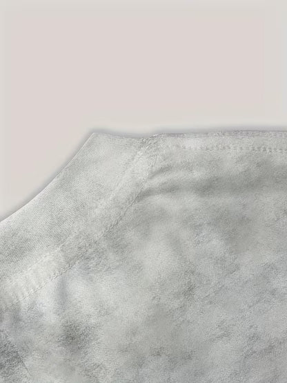 Men’s Tie-Dye T-Shirt – Pastel Pink & White Ombre Design, Lightweight Round Neck Tee, Breathable Polyester Knit for Summer Streetwear