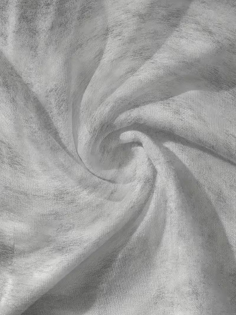 Men’s Tie-Dye T-Shirt – Pastel Pink & White Ombre Design, Lightweight Round Neck Tee, Breathable Polyester Knit for Summer Streetwear