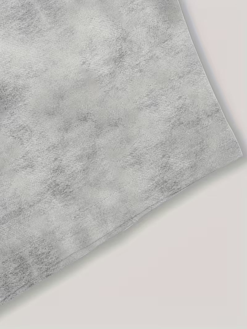 Men’s Tie-Dye T-Shirt – Pastel Pink & White Ombre Design, Lightweight Round Neck Tee, Breathable Polyester Knit for Summer Streetwear