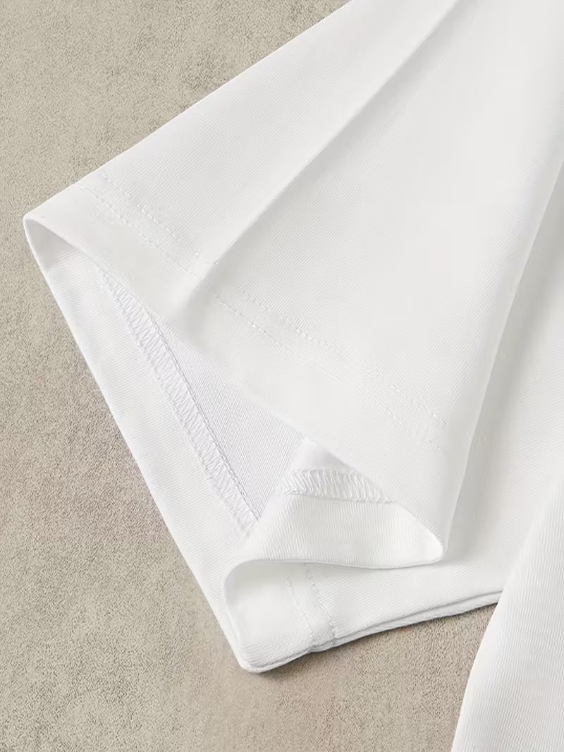 Men’s 100% Cotton Short Sleeve T-Shirt – Soft Round Neck Casual Tee with Printed Design, Lightweight & Comfortable for Everyday Summer Wear