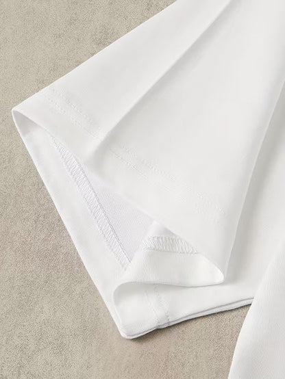 Men’s 100% Cotton Short Sleeve T-Shirt – Soft Round Neck Casual Tee with Printed Design, Lightweight & Comfortable for Everyday Summer Wear