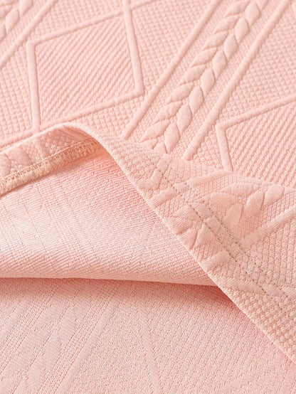 Men’s Lightweight Short Sleeve Tee – Soft Pink Polyester Casual T-Shirt, Round Neck, Regular Fit, 240gsm Breathable Summer Top